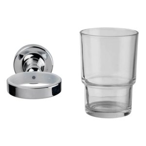 Croydex Flexi-Fix Worcester Tumbler and Holder - Chrome (QM461841) - main image 3