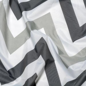 Croydex Grey Chevron Textile Shower Curtain (AF672031H) - main image 3