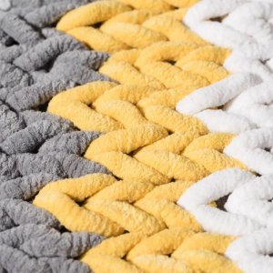 Croydex Grey, White and Yellow Patterned Bathroom Mat (AN170101) - main image 3