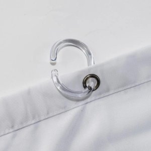 Croydex Hygiene 'N' Clean Plain Textile Shower Curtain - White (AF286822H) - main image 3