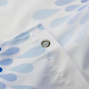 Croydex Splash Shower Curtain - White/Blue (AF288424) - main image 3