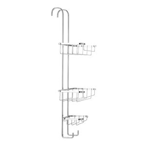 Croydex Stainless Steel Over-Hook Three Tier Basket - Chrome (QM394341) - main image 3