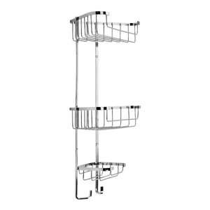 Croydex Stainless Steel Three Tier Corner Basket - Chrome (QM392841) - main image 3