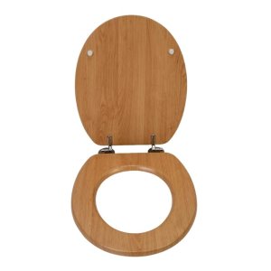 Croydex Tramonti Flexi-Fix Wood Toilet Seat - Oak Effect (WL610576H) - main image 3