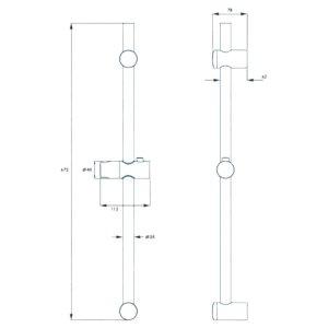 Croydex Vario Riser Rail - Chrome (AM163741) - main image 3