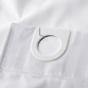 Croydex White Regency Stripe Hook 'N' Hang Shower Curtain (AF289122) - main image 3