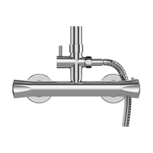 Gainsborough Round Dual Outlet Bar Mixer Shower - Chrome (GDRE) - main image 3