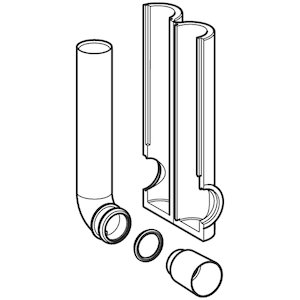 Geberit 56mm insulated flush bend set - black (119.652.16.1) - main image 3