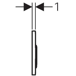 Geberit Omega20 Dual Flush Plate - Matt/Brushed Chrome (115.085.KN.1) - main image 3