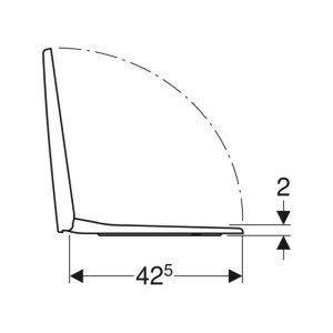 Geberit Selnova Compact Square Toilet Seat - White (501.930.01.1) - main image 3