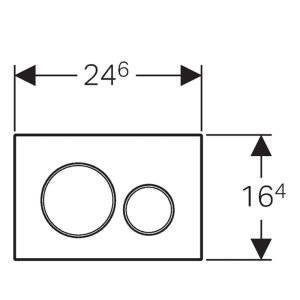 Geberit Sigma 20 Screwable Dual Flush Plate - Brushed Stainless Steel (115.889.SN.1) - main image 3