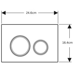 Geberit Sigma21 Dual Flush Plate - Sand Grey / Chrome (115.884.JL.1) - main image 3