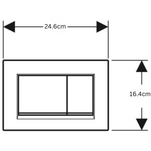 Geberit Sigma30 Dual Flush Plate - Matt/Gloss Chrome (115.883.JQ.1) - main image 3