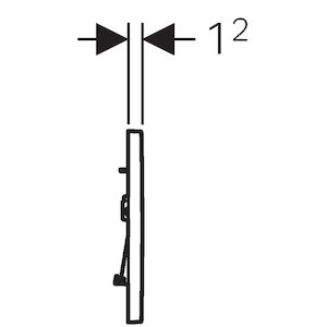 Geberit Sigma30 dual flush plate - matt plate/polished edge detail (115.883.KN.1) - main image 3