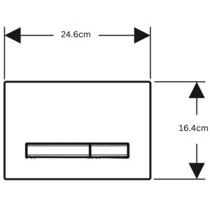 Geberit Sigma50 Dual Flush Plate - Chrome / White (115.788.11.2) - main image 3