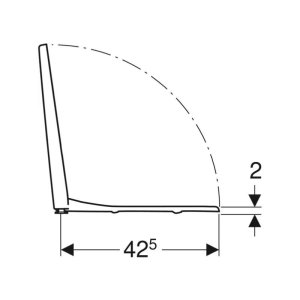 Geberit Smyle Angular Edge Toilet Seat - White (500.980.01.1) - main image 3