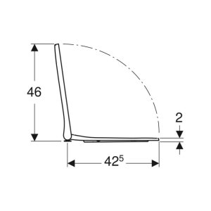 Geberit Smyle Square Toilet Seat - White (500.237.01.1) - main image 3