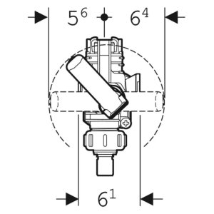 Geberit Type 380AG Fill Valve - 3/8" Brass Nipple Connection - Side Connection (244.510.00.1) - main image 3