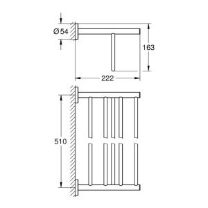 Grohe Bau Cosmopolitan Multi-Towel Rack - Chrome (40462001) - main image 3