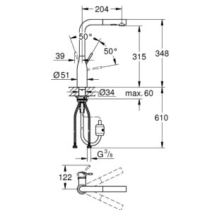 Grohe Essence Single Lever Sink Mixer - Chrome (30270000) - main image 3