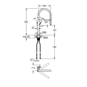 Grohe Essence Single Lever Sink Mixer - Cool Sunrise (30294GL0) - main image 3