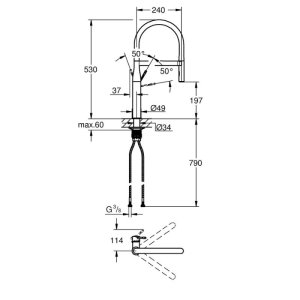 Grohe Essence Single Lever Sink Mixer - Warm Sunset (30294DA0) - main image 3