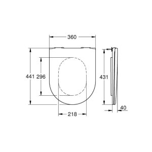 Grohe Essence Toilet Seat - Alpine White (39576000) - main image 3