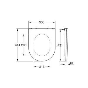 Grohe Essence Toilet Seat - Alpine White (39577000) - main image 3