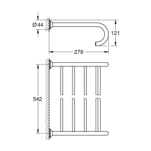 Grohe Essentials Authentic Multi-Towel Rack - Chrome (40660001) - main image 3