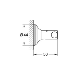 Grohe Essentials Authentic Robe Hook - Chrome (40656001) - main image 3