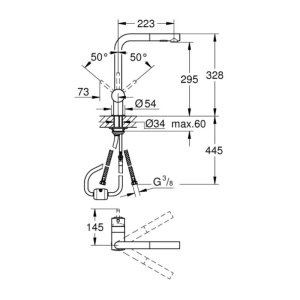 Grohe Minta Single Lever Sink Mixer - Chrome (30274000) - main image 3