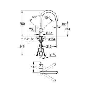 Grohe Minta Single Lever Sink Mixer - Supersteel (32917DC0) - main image 3