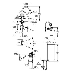 Grohe Red Duo Kitchen Tap and Large Size Boiler - C Spout - Supersteel (30328DC1) - main image 3
