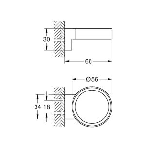 Grohe Selection Glass/Soap Dish Holder - Brushed Cool Sunrise (41027GN0) - main image 3