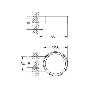 Grohe Selection Glass/Soap Dish Holder - Warm Sunset (41027DA0) - main image 3