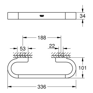 Grohe Selection Grip Bar - Cool Sunrise (41064GL0) - main image 3