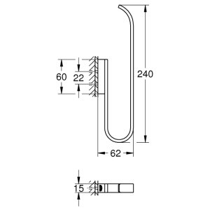 Grohe Selection Spare Toilet Paper Holder - Brushed Hard Graphite (41067AL0) - main image 3
