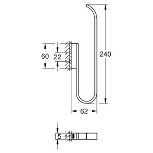 Grohe Selection Spare Toilet Paper Holder - Hard Graphite (41067A00) - main image 3