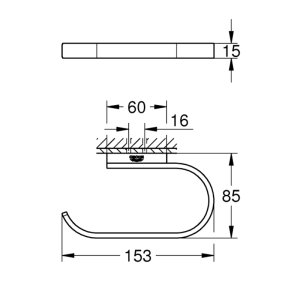 Grohe Selection Toilet Roll Holder - Brushed Cool Sunrise (41068GN0) - main image 3