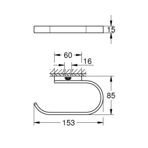 Grohe Selection Toilet Roll Holder - Brushed Nickel (41068EN0) - main image 3