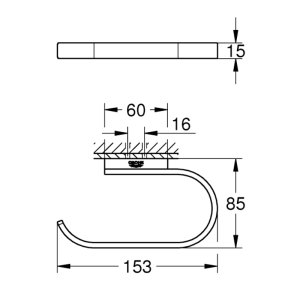 Grohe Selection Toilet Roll Holder - Polished Nickel (41068BE0) - main image 3