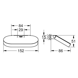 Grohe Selection Toilet Roll Holder With Cover - Chrome (41069000) - main image 3