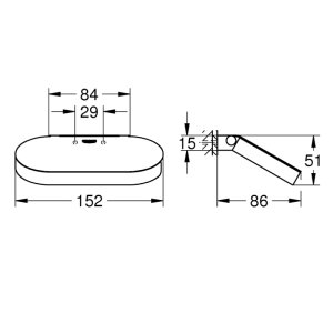 Grohe Selection Toilet Roll Holder With Cover - Cool Sunrise (41069GL0) - main image 3