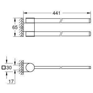 Grohe Selection Towel Holder - Pivotable - Warm Sunset (41063DA0) - main image 3