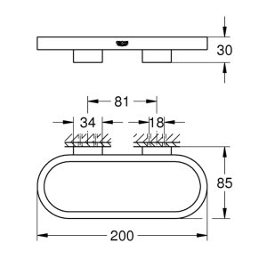 Grohe Selection Towel Ring - Brushed Nickel (41035EN0) - main image 3