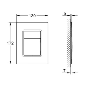 Grohe Skate Cosmopolitan S Flush Plate - Chrome (37535000) - main image 3