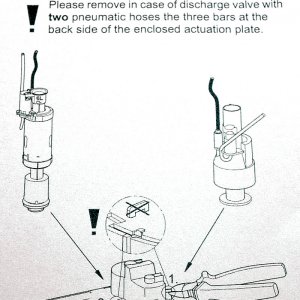 Grohe Dual Flush Dual Hose Push Button Horizontal (42305000) - main image 3