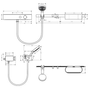 Hansgrohe WallStoris Bundle 3jet - Matt Black (24250670) - main image 3