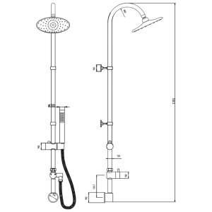 Hudson Reed Destiny Mixer Shower Kit - Chrome (A3115) - main image 3