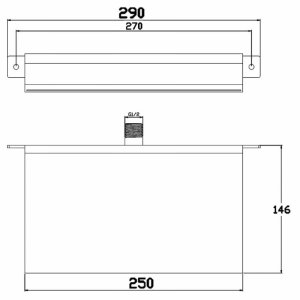 Hudson Reed Slimline Fixed Waterfall Bath Filler - Chrome (PN300) - main image 3